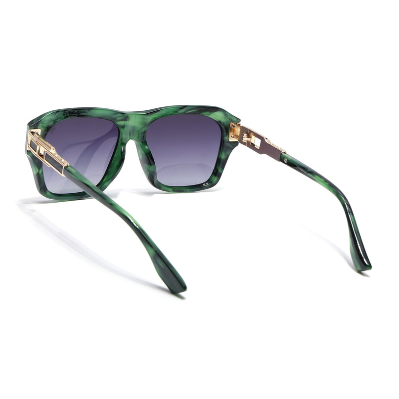 Wayfarer Polarized Sunglasses (Grey Lens | Green Frame - PMG6701)