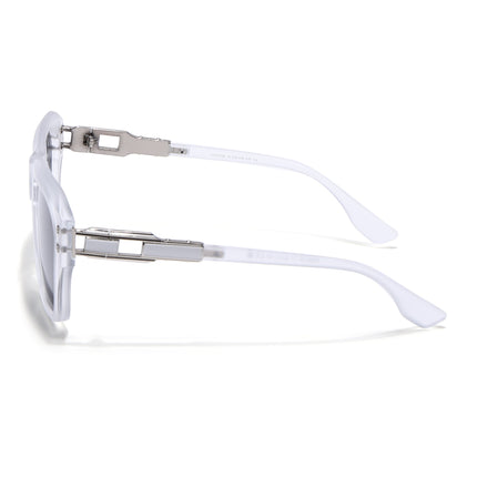 Wayfarer Polarized Sunglasses (Black Lens | Transparent Frame - PMG6702)