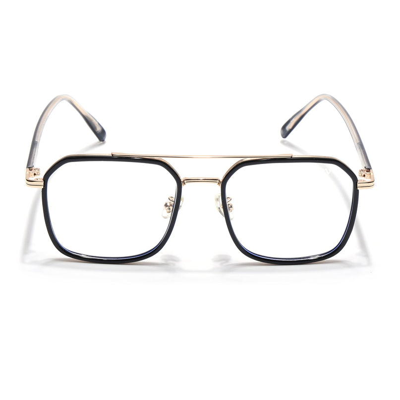 Voyage Maverick Black & Golden Wayfarer Eyeglasses for Men & Women - MG5132-C1