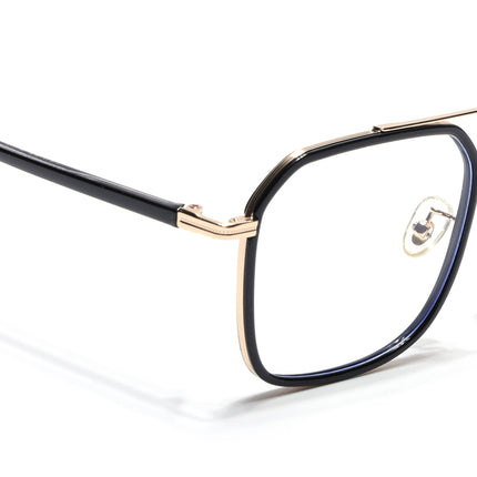 Voyage Maverick Black & Golden Wayfarer Eyeglasses for Men & Women - MG5132-C1