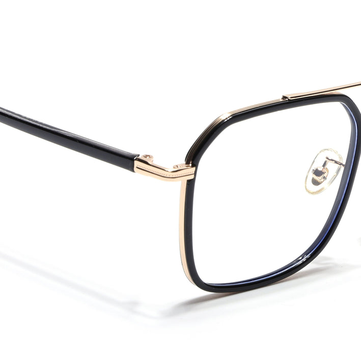 Voyage Maverick Black & Golden Wayfarer Eyeglasses for Men & Women - MG5132-C1