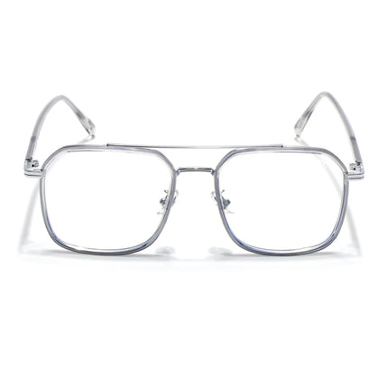 Voyage Maverick Grey & Silver Wayfarer Eyeglasses for Men & Women - MG5134-C3