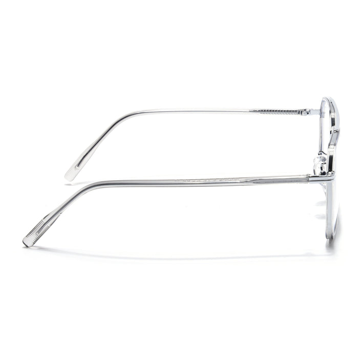 Voyage Maverick Grey & Silver Wayfarer Eyeglasses for Men & Women - MG5134-C3