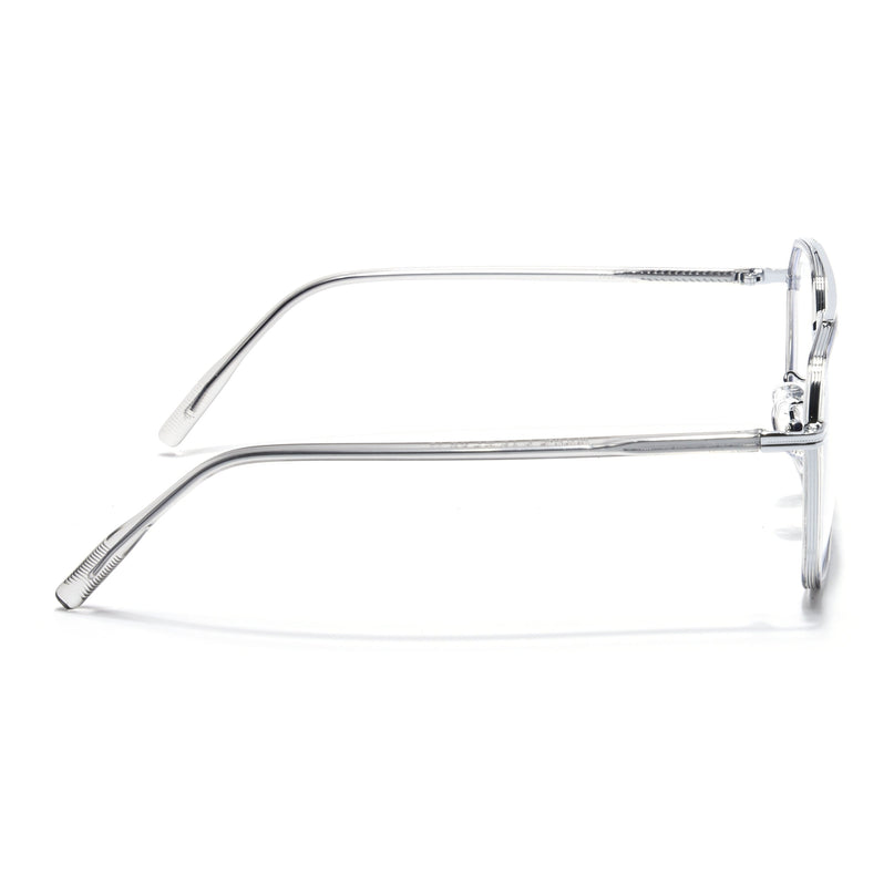 Voyage Maverick Grey & Silver Wayfarer Eyeglasses for Men & Women - MG5134-C3