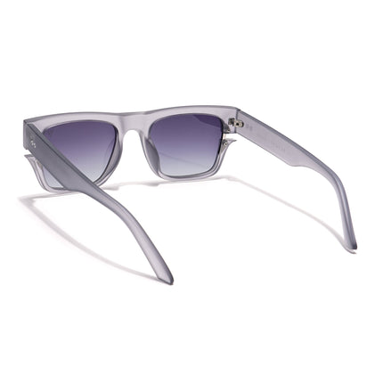 Wayfarer Polarized Sunglasses (Grey & Clear Lens | Grey Frame - PMG6046)