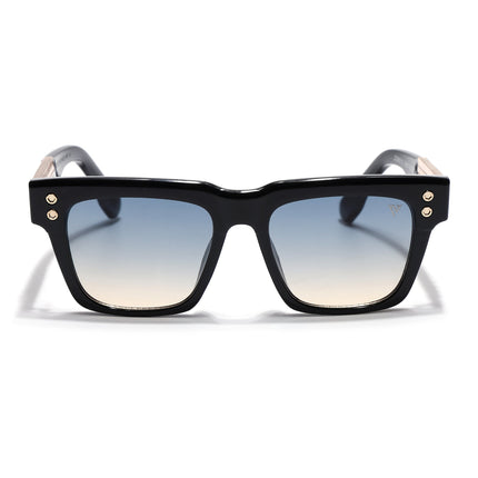 Rizzler | Black Square Sunglasses | Blue & Brown Lens - MG7594