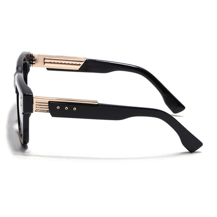 Rizzler | Black Square Sunglasses | Blue & Brown Lens - MG7594