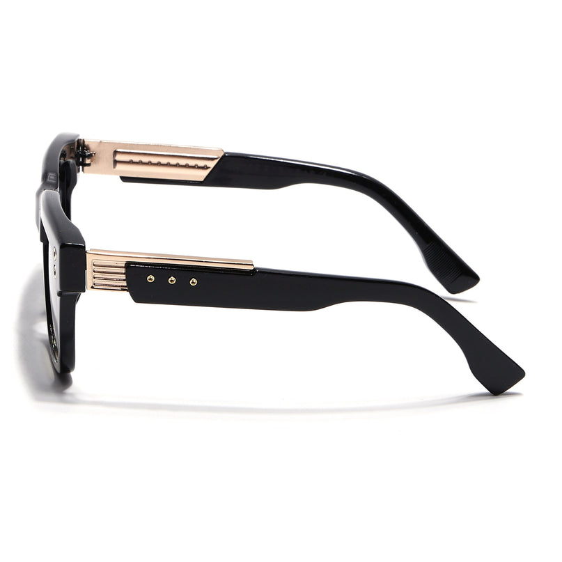 Rizzler | Black Square Sunglasses | Blue & Brown Lens - MG7594