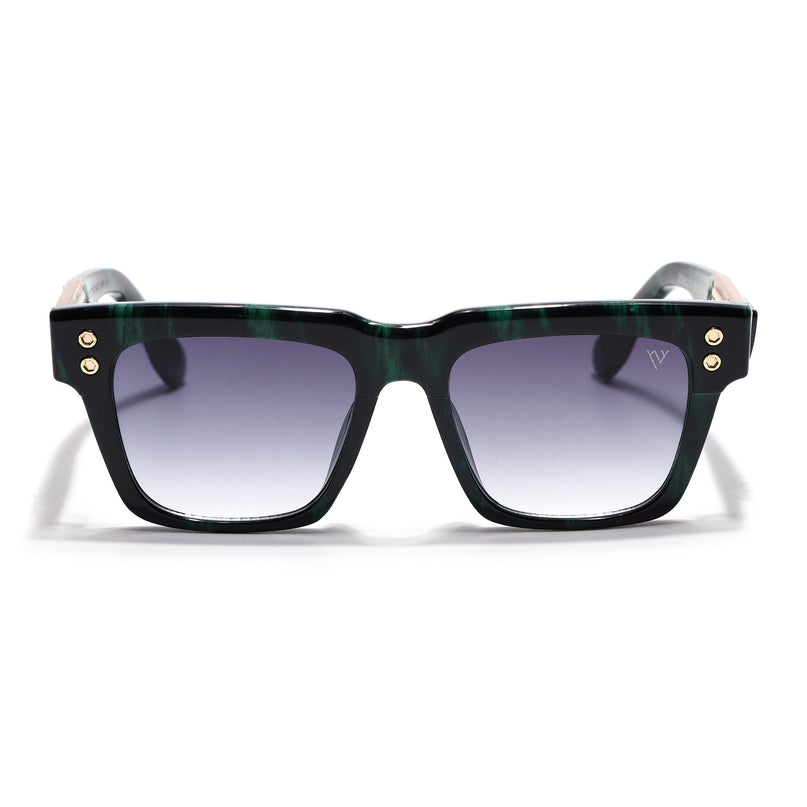 Rizzler | Demi Green Square Sunglasses | Grey & Clear Lens  - MG7596