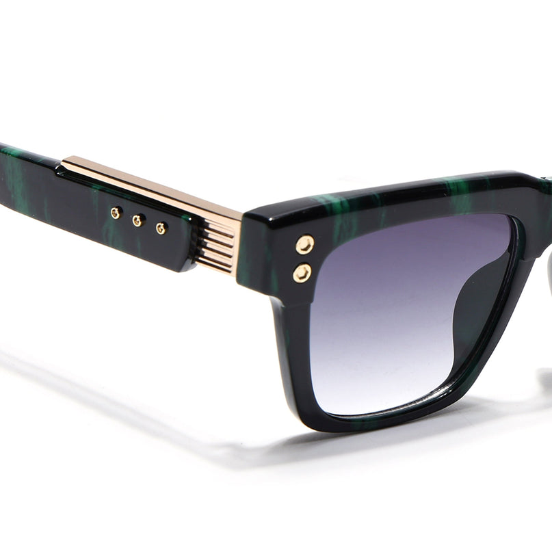 Rizzler | Demi Green Square Sunglasses | Grey & Clear Lens  - MG7596