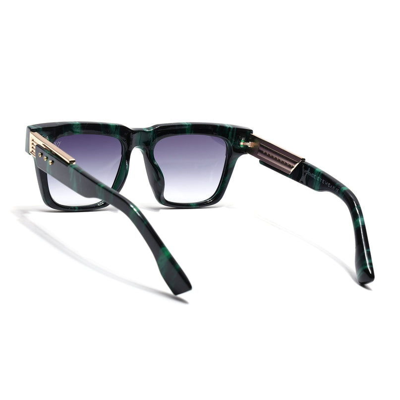 Rizzler | Demi Green Square Sunglasses | Grey & Clear Lens  - MG7596