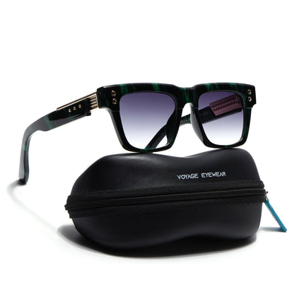 Rizzler | Demi Green Square Sunglasses | Grey & Clear Lens  - MG7596