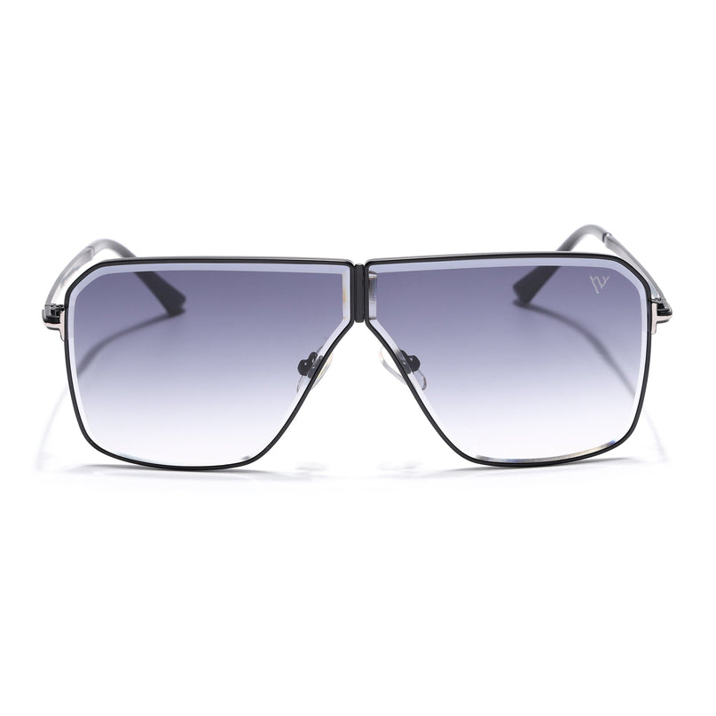 Wayfarer Sunglasses for Men & Women (Grey & Clear Lens | Black Frame - MG7316)