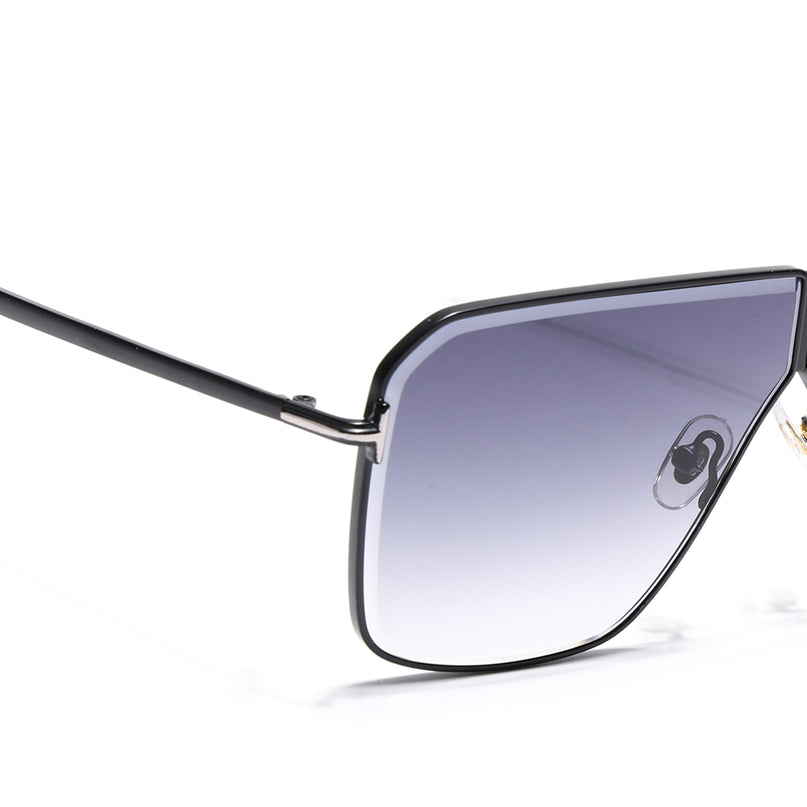 Wayfarer Sunglasses for Men & Women (Grey & Clear Lens | Black Frame - MG7316)