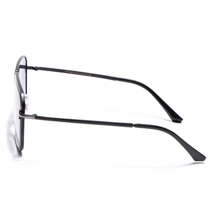 Wayfarer Sunglasses for Men & Women (Grey & Clear Lens | Black Frame - MG7316)