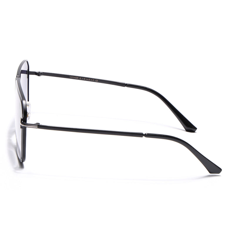 Wayfarer Sunglasses for Men & Women (Grey & Clear Lens | Black Frame - MG7316)