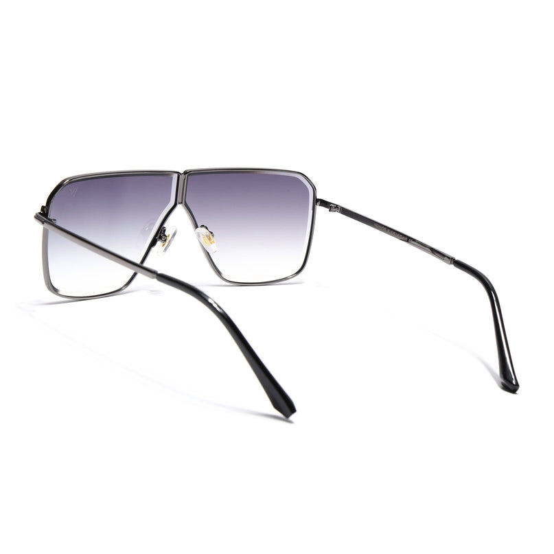 Wayfarer Sunglasses for Men & Women (Blue & Clear Lens | Grey Frame - MG7319)