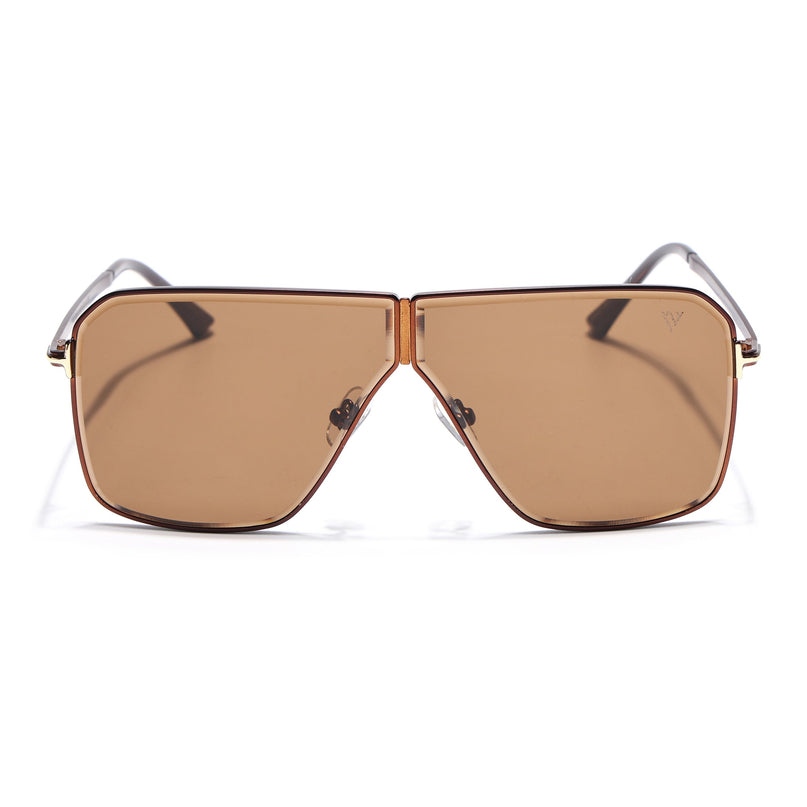 Wayfarer Sunglasses for Men & Women (Brown Lens | Brown Frame - MG7320)