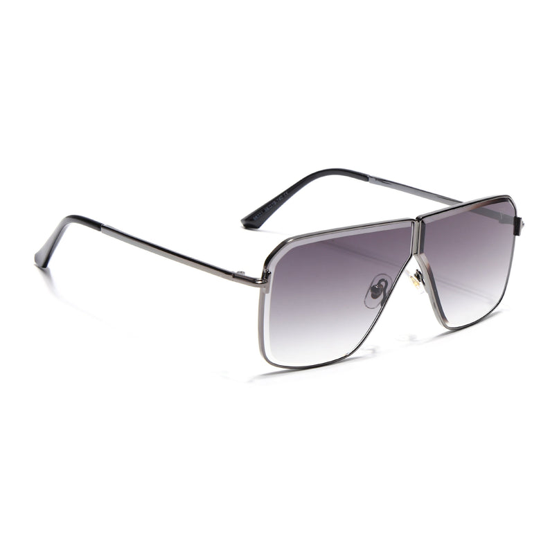 Wayfarer Sunglasses for Men & Women (Olive & Clear Lens | Grey Frame - MG7321)