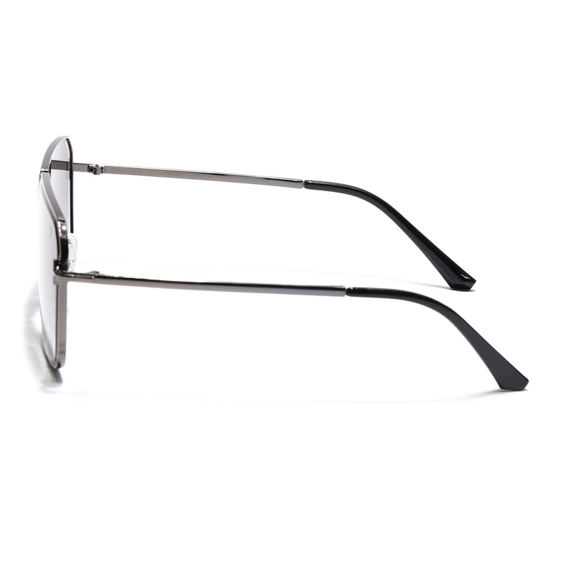 Wayfarer Sunglasses for Men & Women (Olive & Clear Lens | Grey Frame - MG7321)