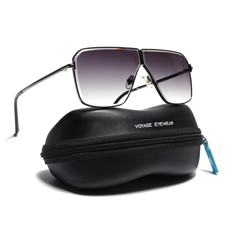 Wayfarer Sunglasses for Men & Women (Olive & Clear Lens | Grey Frame - MG7321)