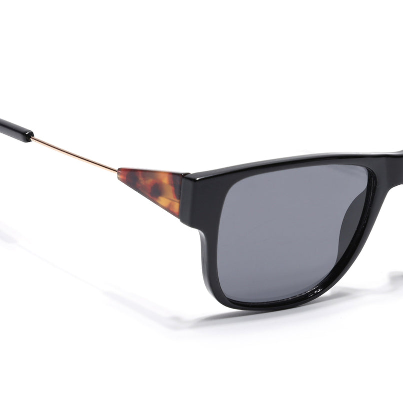 Square Sunglasses for Men & Women (Grey Lens | Black Frame - SLMG7235)