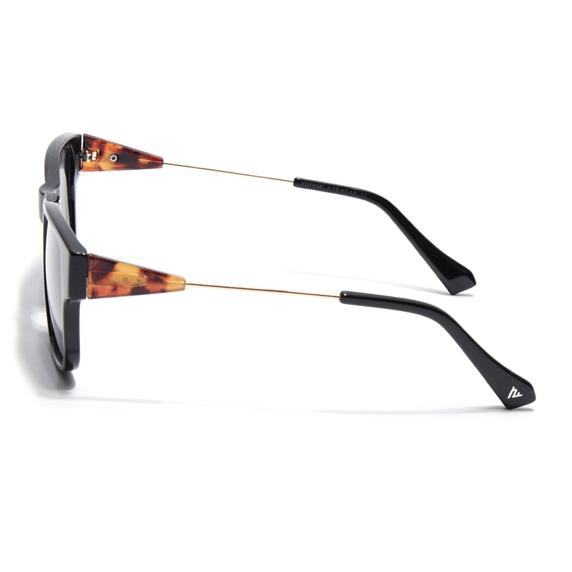 Square Sunglasses for Men & Women (Grey Lens | Black Frame - SLMG7235)