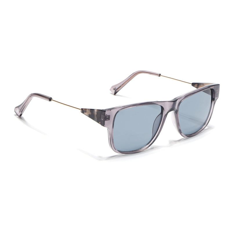 Square Sunglasses for Men & Women (Grey Lens | Grey Frame - SLMG7237)