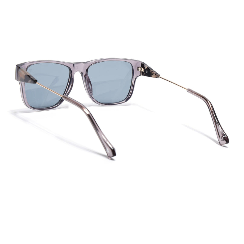 Square Sunglasses for Men & Women (Grey Lens | Grey Frame - SLMG7237)