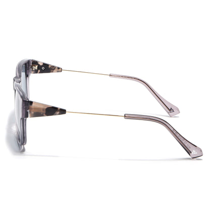 Square Sunglasses for Men & Women (Grey Lens | Grey Frame - SLMG7237)