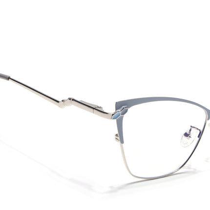 Voyage Glam Sky Blue & Golden Cateye Eyeglasses for Women - MG4401-C5