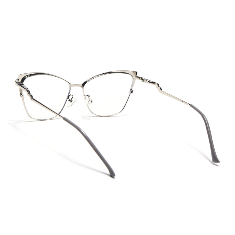 Voyage Glam Sky Blue & Golden Cateye Eyeglasses for Women - MG4401-C5