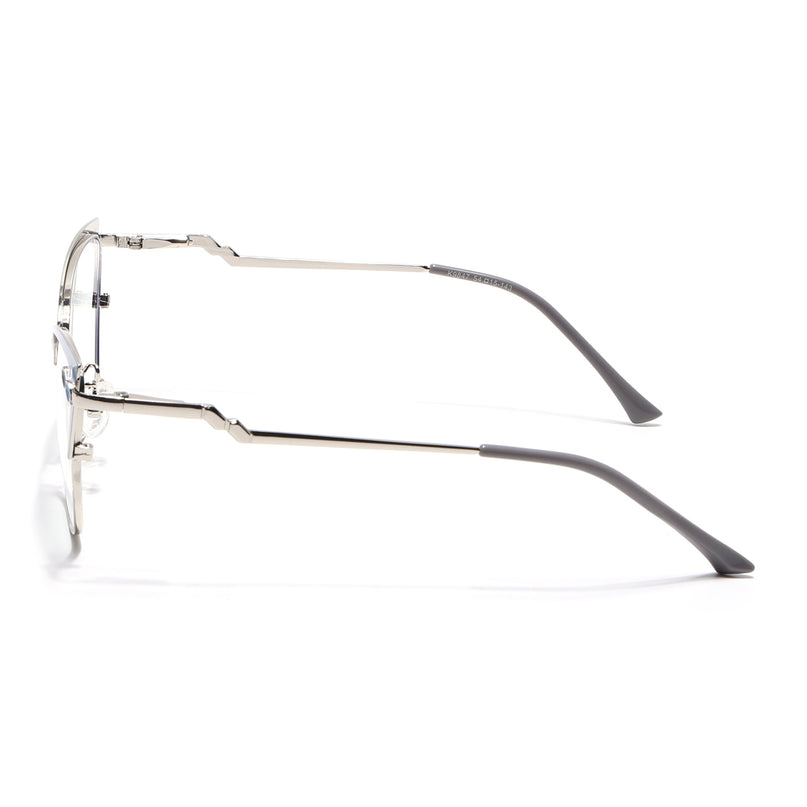 Voyage Glam Sky Blue & Golden Cateye Eyeglasses for Women - MG4401-C5