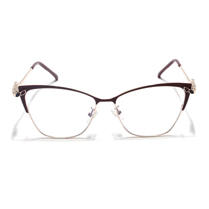 Voyage Glam Red & Golden Cateye Eyeglasses for Women - MG4402-C2