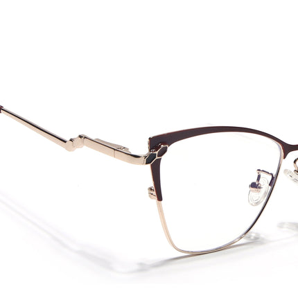 Voyage Glam Red & Golden Cateye Eyeglasses for Women - MG4402-C2