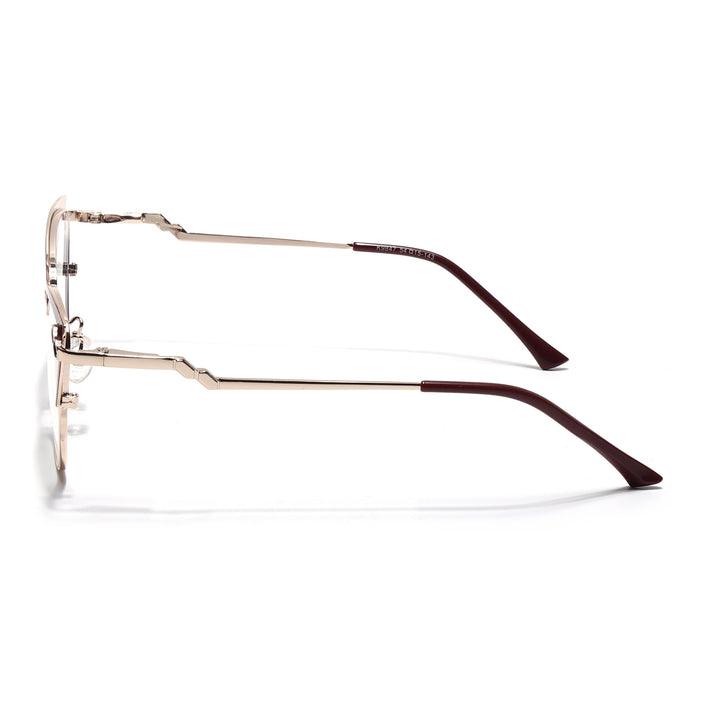 Voyage Glam Red & Golden Cateye Eyeglasses for Women - MG4402-C2