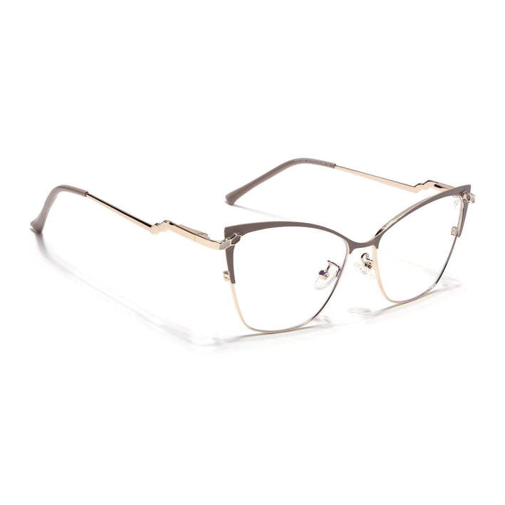 Voyage Glam Purple & Golden Cateye Eyeglasses for Women - MG4403-C3