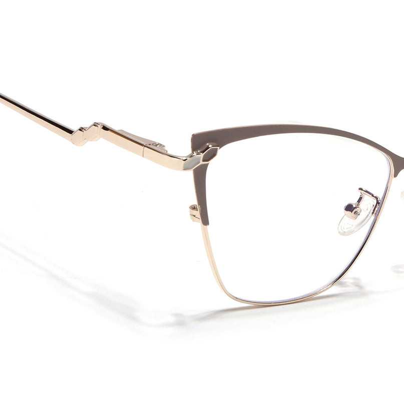 Voyage Glam Purple & Golden Cateye Eyeglasses for Women - MG4403-C3