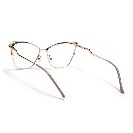 Voyage Glam Purple & Golden Cateye Eyeglasses for Women - MG4403-C3