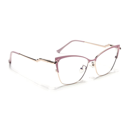 Voyage Glam Pink & Golden Cateye Eyeglasses for Women - MG4404-C4