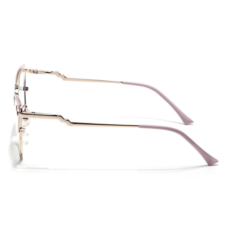 Voyage Glam Pink & Golden Cateye Eyeglasses for Women - MG4404-C4