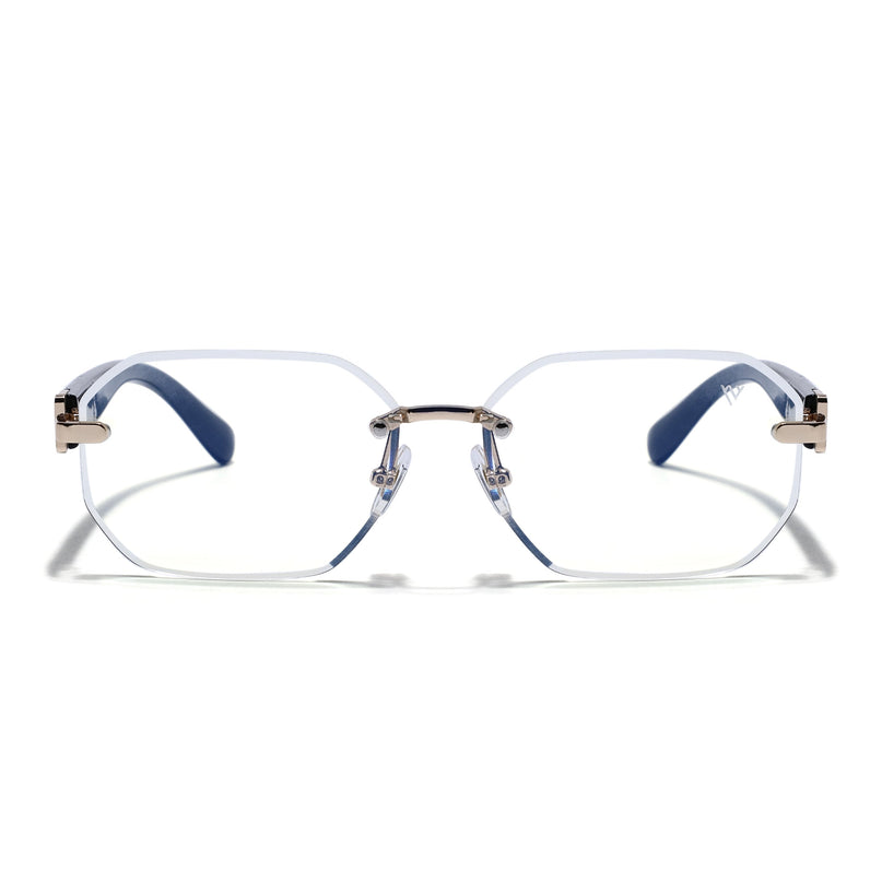 Voyage Golden Rimless Eyeglasses for Men & Women (98524FMG7803)