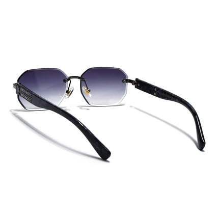 Rimless Sunglasses for Men & Women (Grey & Clear Lens | Grey Frame - MG7797)