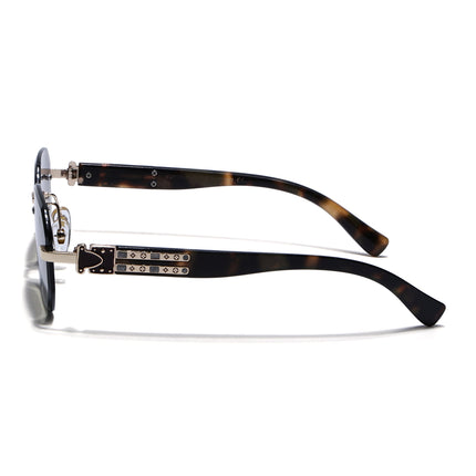 Rimless Sunglasses for Men & Women (Olive Lens | Golden Frame - MG7801)