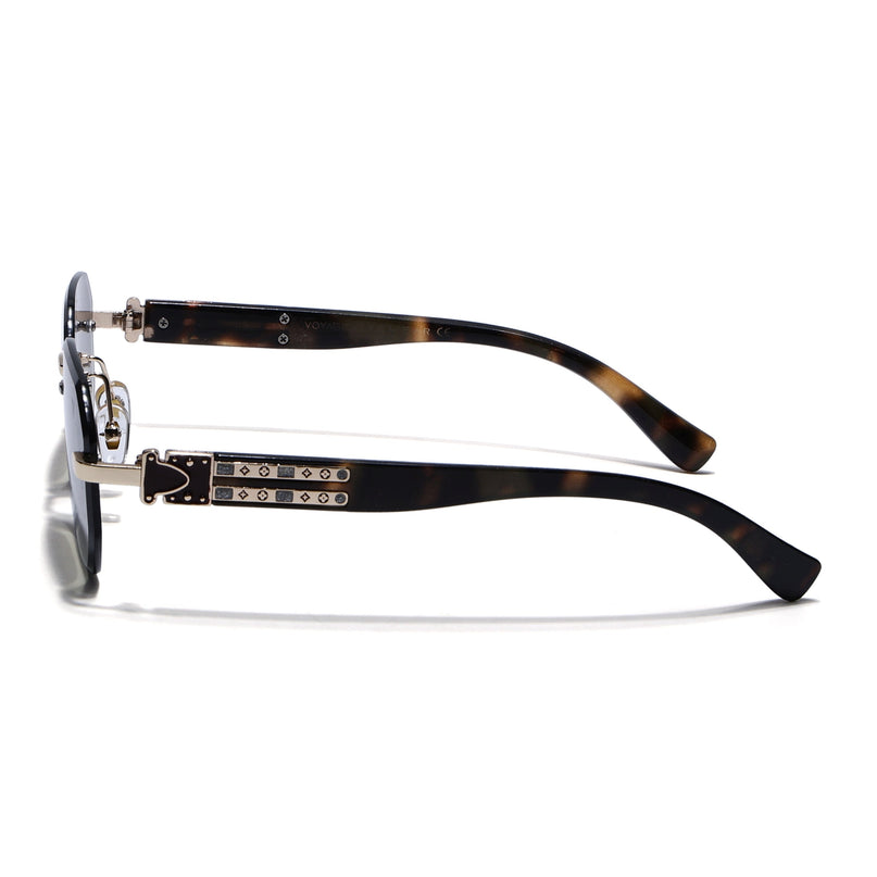 Rimless Sunglasses for Men & Women (Olive Lens | Golden Frame - MG7801)