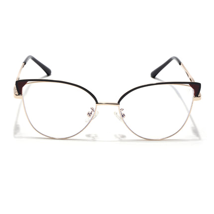 Voyage Glam Black & Golden Cateye Eyeglasses for Women - MG4418-C1