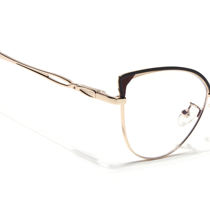 Voyage Glam Black & Golden Cateye Eyeglasses for Women - MG4418-C1