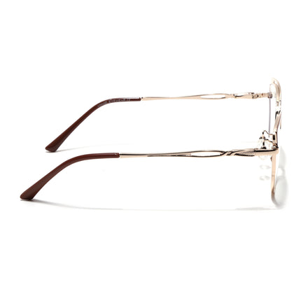 Voyage Glam Brown & Golden Cateye Eyeglasses for Women - MG4420-C2