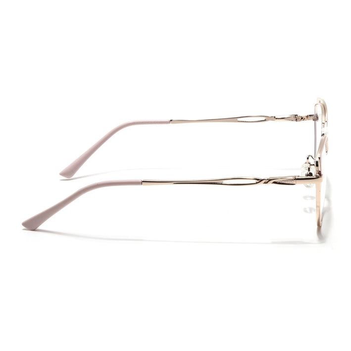 Voyage Glam Pink & Golden Cateye Eyeglasses for Women - MG4421-C3
