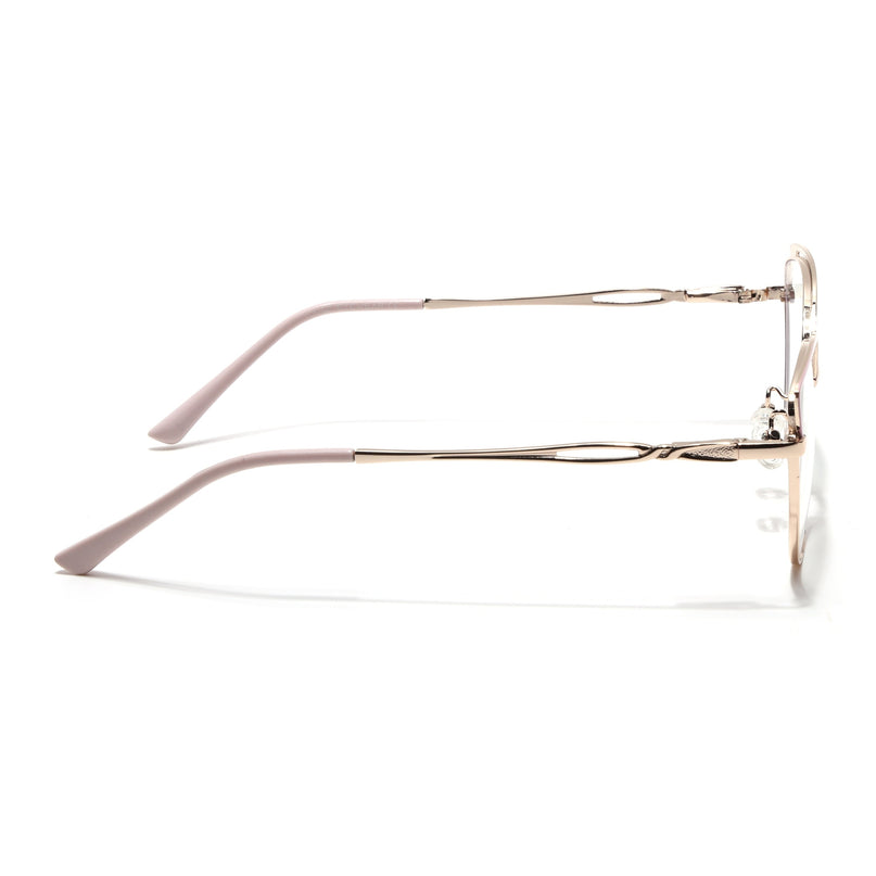 Voyage Glam Pink & Golden Cateye Eyeglasses for Women - MG4421-C3